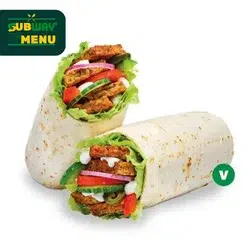 spicy vegan patty wrap